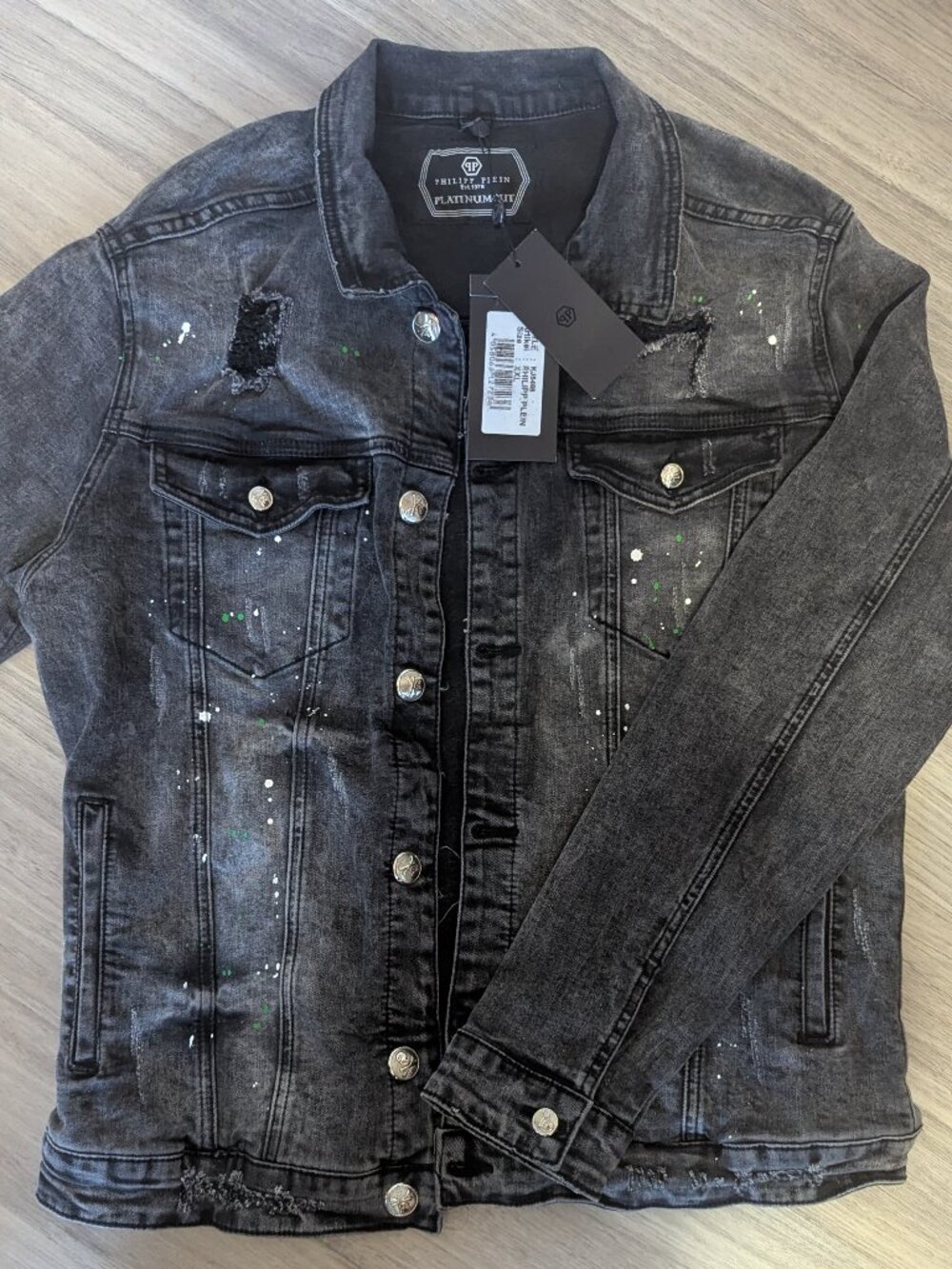 PHILIPP PLEIN JEAN JACKET PLATINUM CUT